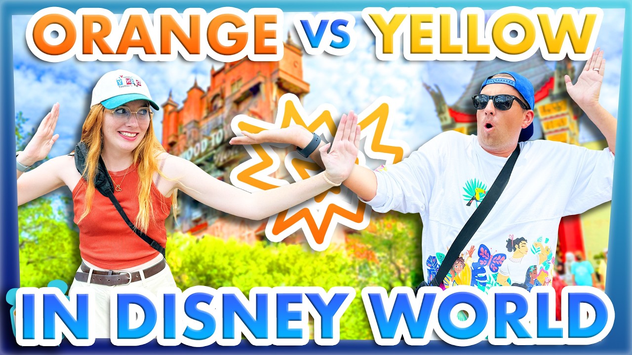 Disney World Yellow vs Orange CHALLENGE