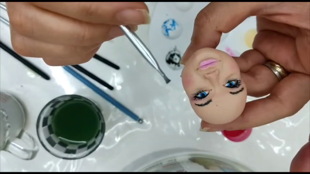 Şeker hamurundan kadın yüzü yapımı-how to make womenface from fondant