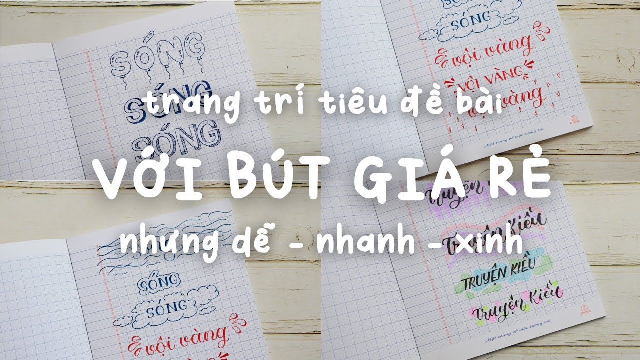 Trang Trí Tiêu Đề Bút Giá Rẻ Vẫn Dễ - Nhanh - Xinh Nè | Mal's Home