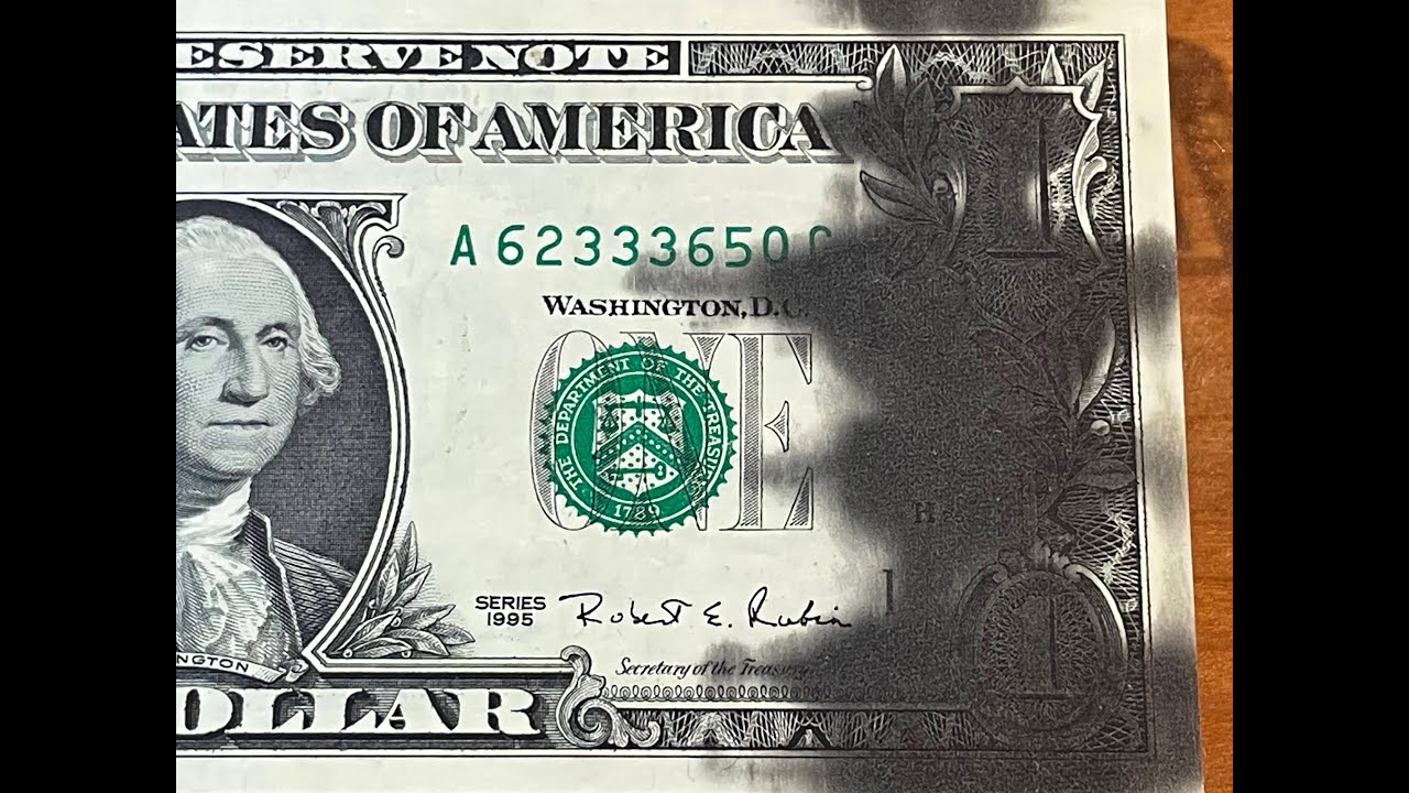 Error Bank Note: Flood Pattern Ink Smear