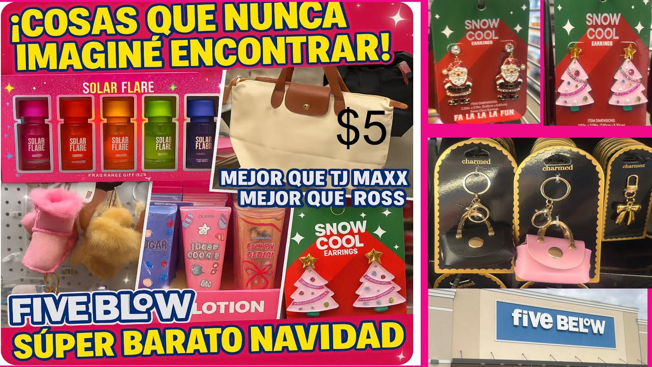 ¡NO LO VAS A CREER! 😱 Five Below MEJOR que TJ Maxx y Ross 🤯 ¡Regalos de Navidad BARATÍSIMOS