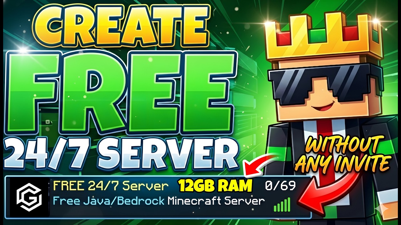 How To Make Free Minecraft Server 24x7 | Free 24/7 Minecraft Hosting✅