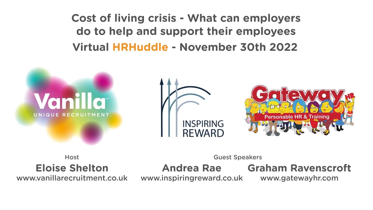 HRHuddle - Cost of living crisis - What can employers do to help and support their employees