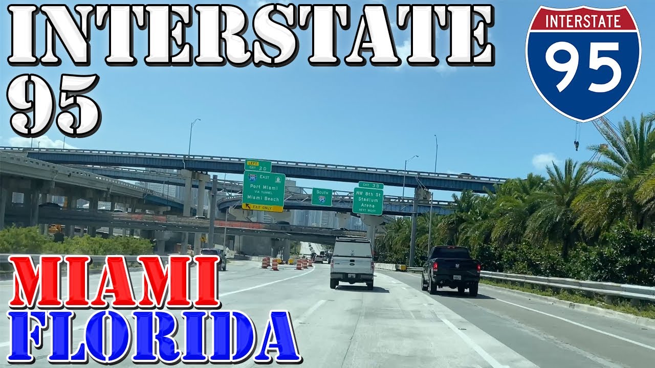 I-95 South - West Palm Beach to Miami - Florida - 4K Highway Drive