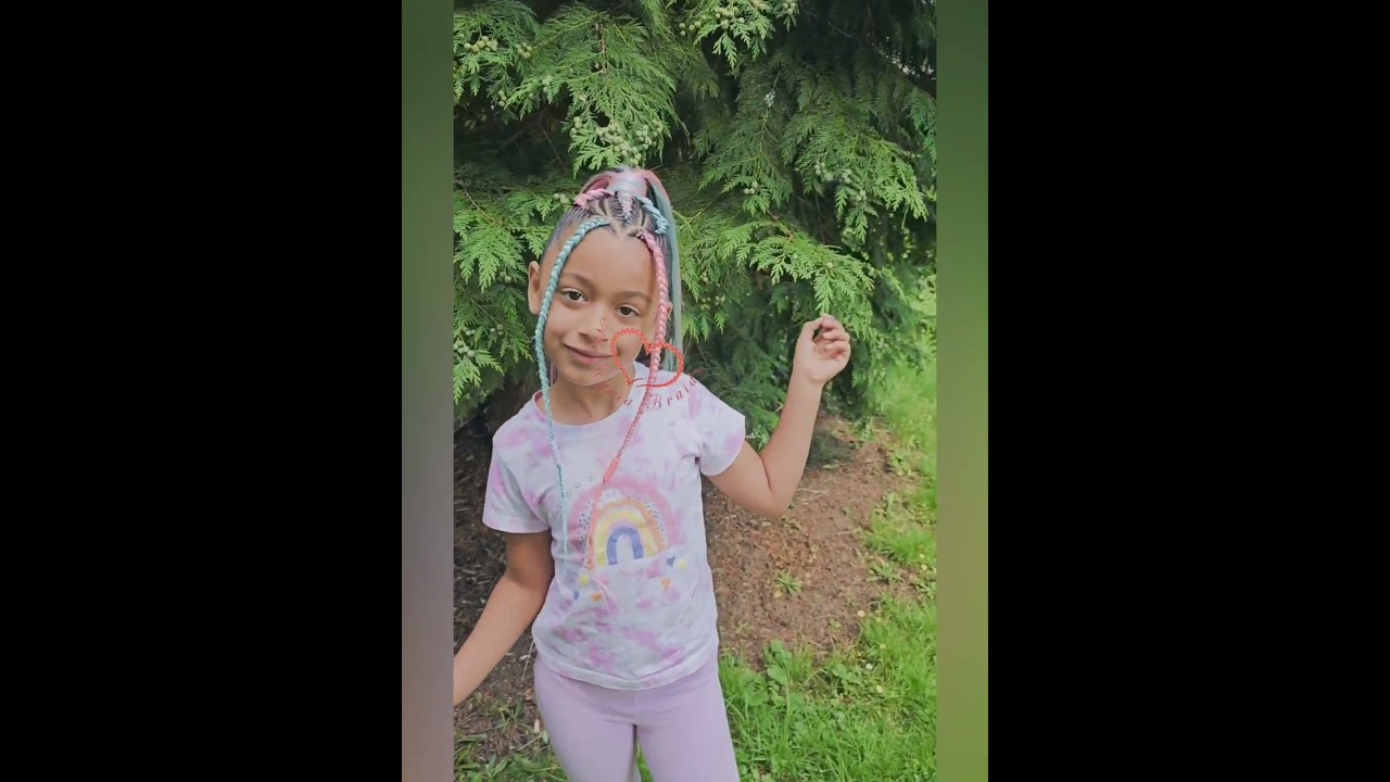 Feed-in pattern braids for kids! #braids #hairstyle #braidstyles #hair #feedinbraids #braidsforkids