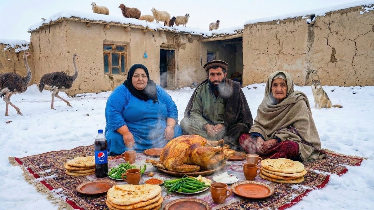 Living Through Extreme Snow Survival in Afghanistan | Traditional Village Cooking Methods P3