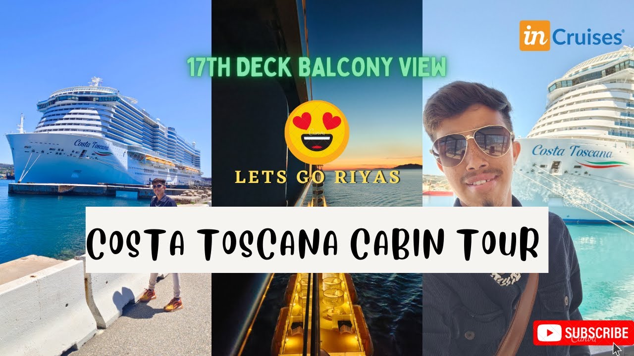 Costa Toscana Cruise Ship - | Balcony Cabin Room Tour | Let's Go Riyas |