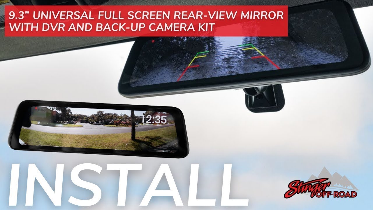 INSTALL: Jeep Rearview Mirror DVR Monitor/Front & Rear Recording