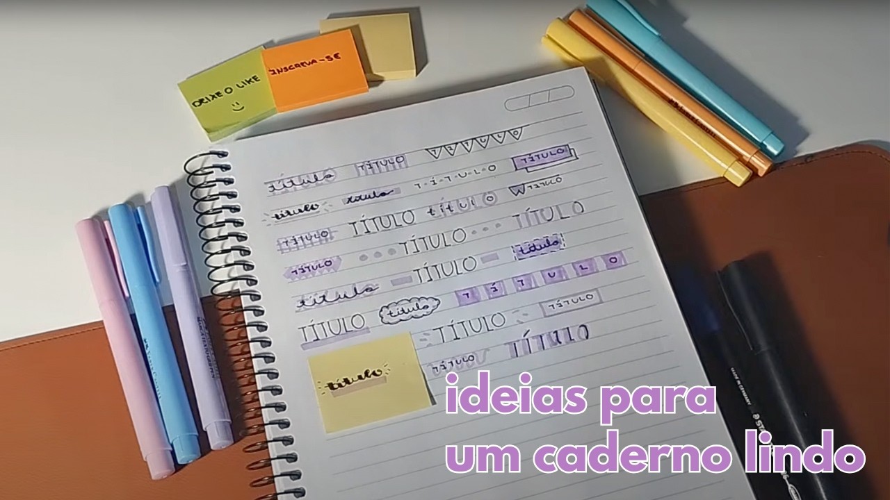 25 ideias de títulos para organizar seu caderno