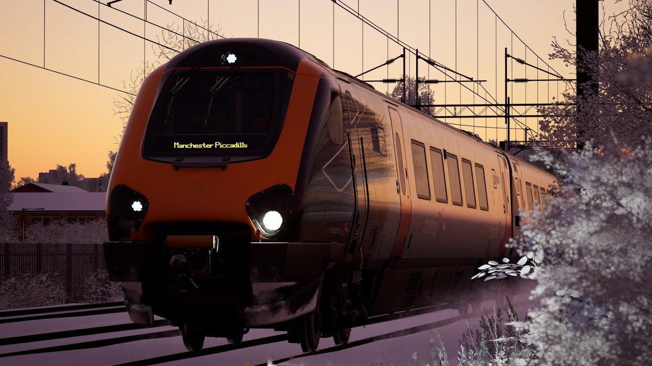 NON COMMENTARY Sunrise Drive to Crewe - West Coast Mainline - Class 220 - Train Sim World 6