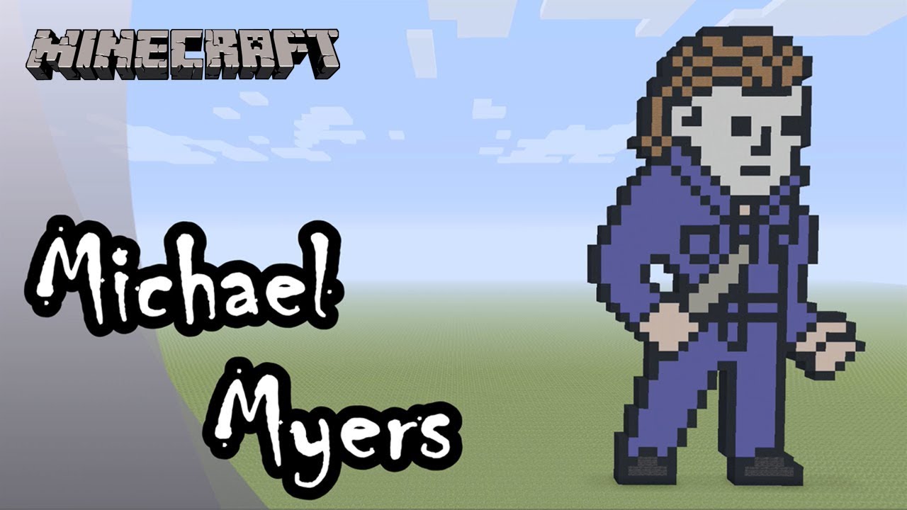 Minecraft: Pixel Art Tutorial: Michael Myers (Halloween)