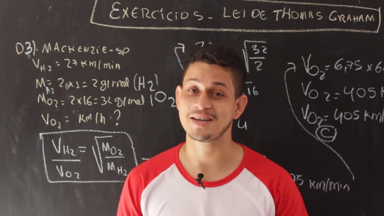 40 - Exercícios Lei de Thomas Graham - Difusão e efusão gasosa