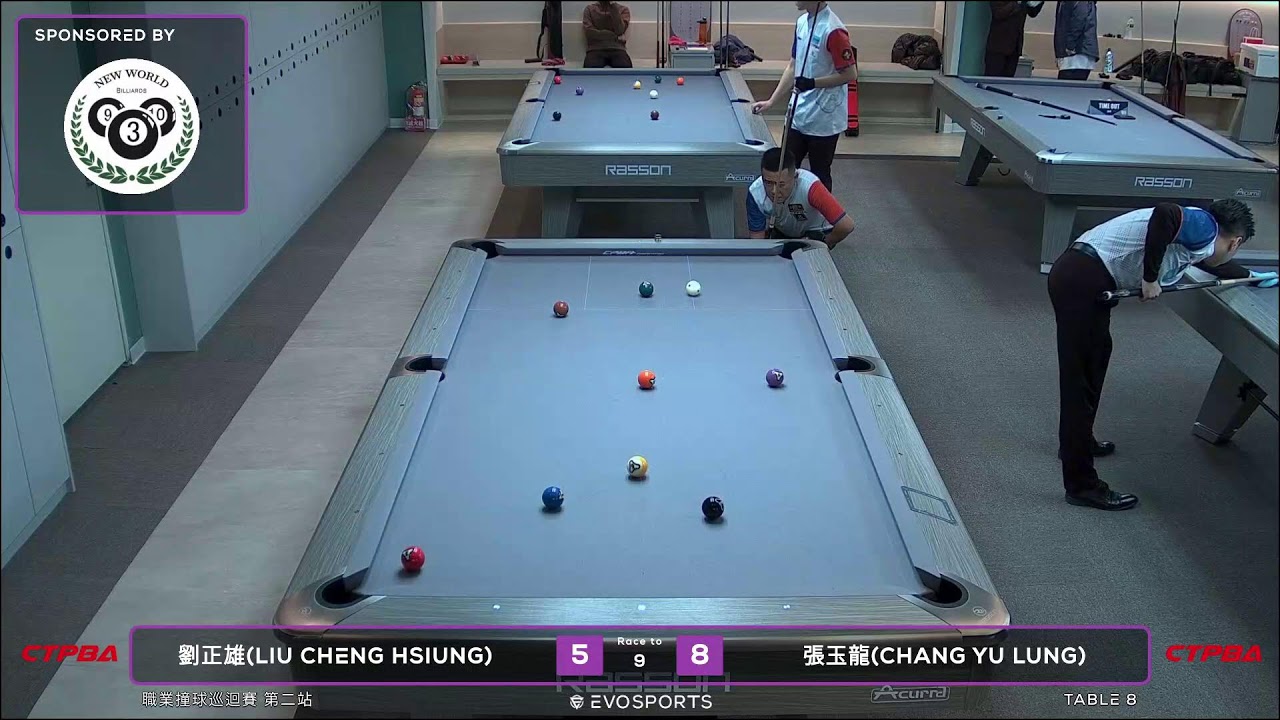 劉正雄(LIU CHENG HSIUNG) vs 張玉龍(CHANG YU LUNG) - CTPBA - TABLE 8 | EvoSports