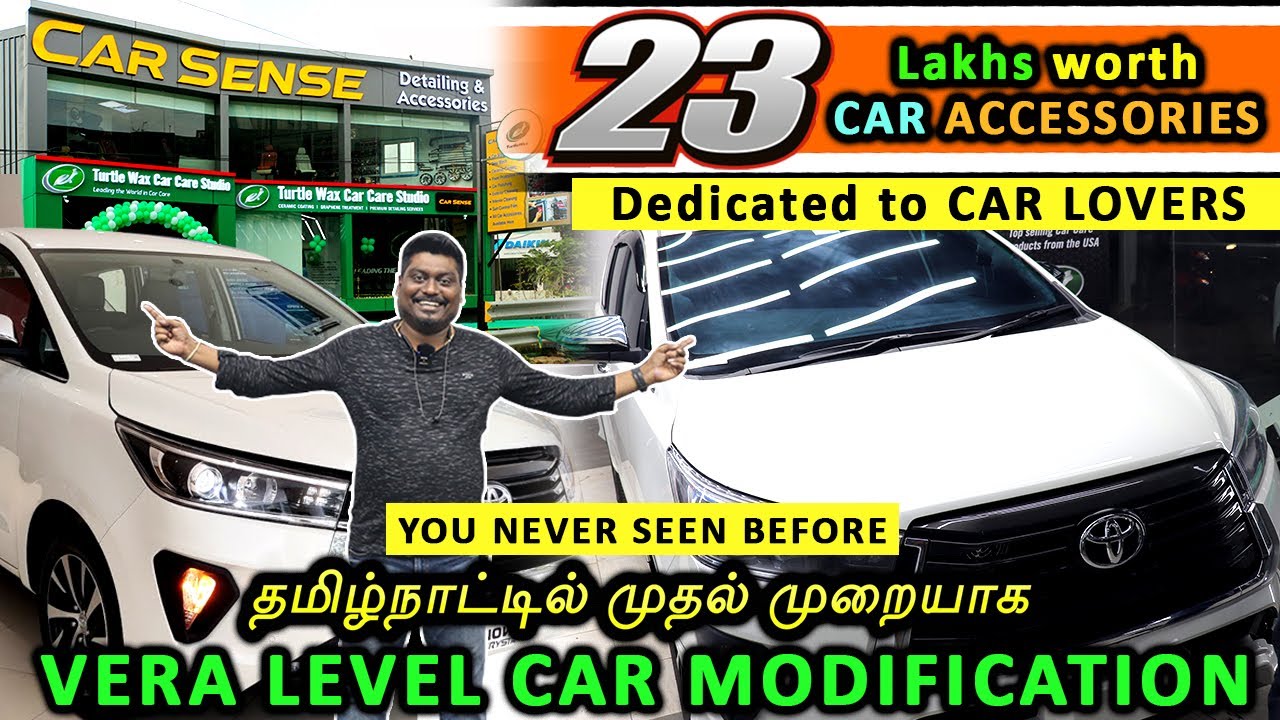 23 Lakhs worth Car Accessories |Innova Full Car Interior Modification |Car Sense Chennai |Video Shop