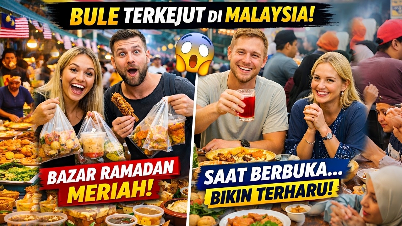 Bule Terkejut Lihat Bazar Ramadan Malaysia! Reaksi Mereka Buat Ramai Tersentuh 😱