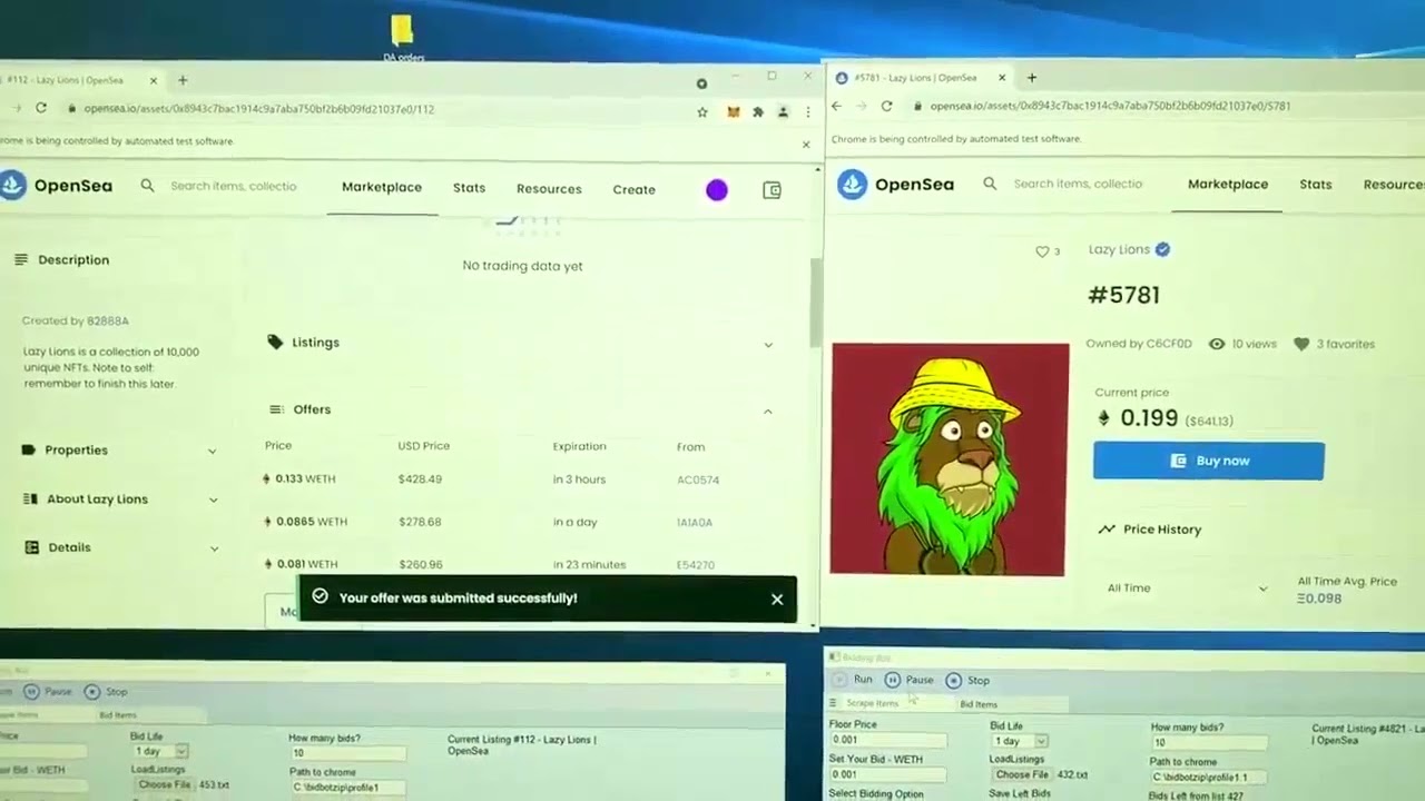 OpenSea NFT Sniper (Bidding) Bot - TUTORIAL ⚙️ Fast & Multithread & Multi-wallet - How to Install