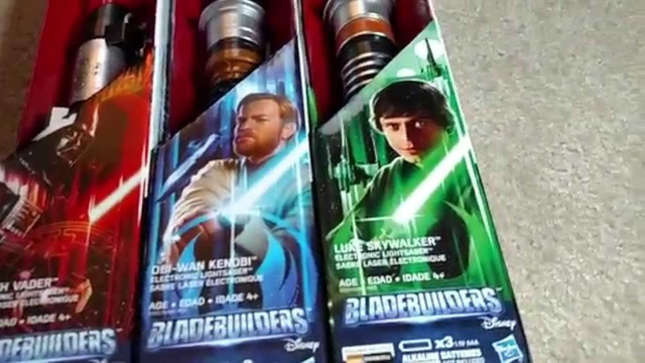 Star Wars Bladebuilders: Luke Skywalker/Darth Vader/Obi-Wan Kenobi Electronic Lightsaber Unboxing