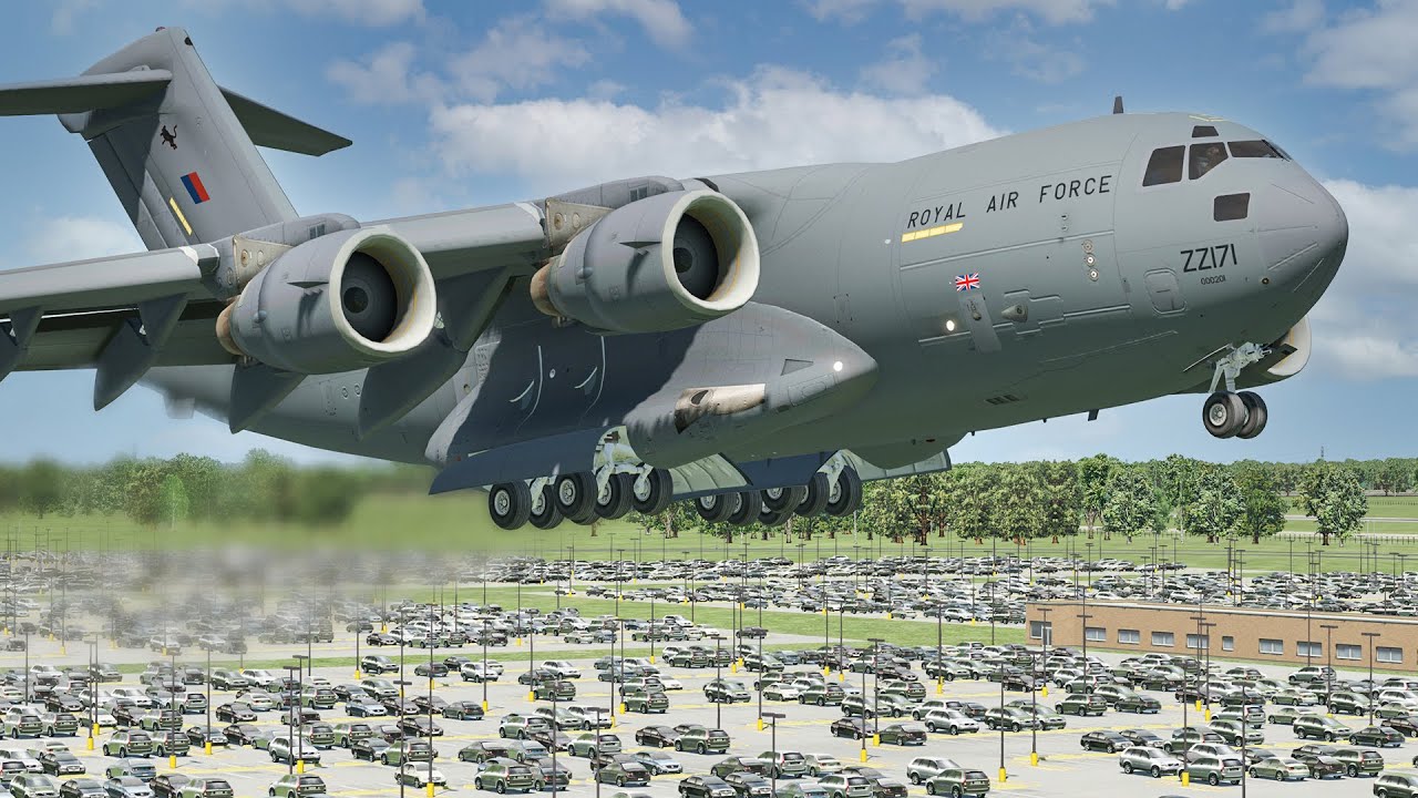 Самая опасная аварийная посадка с военного самолета C-17 | XPlane 11