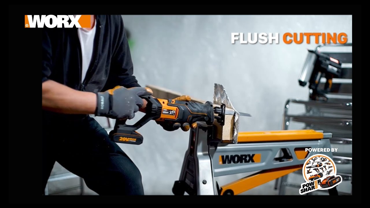 WORX 20V 20mm Reciprocating Saw - WX500.9 - POWERED BY POWERSHARE