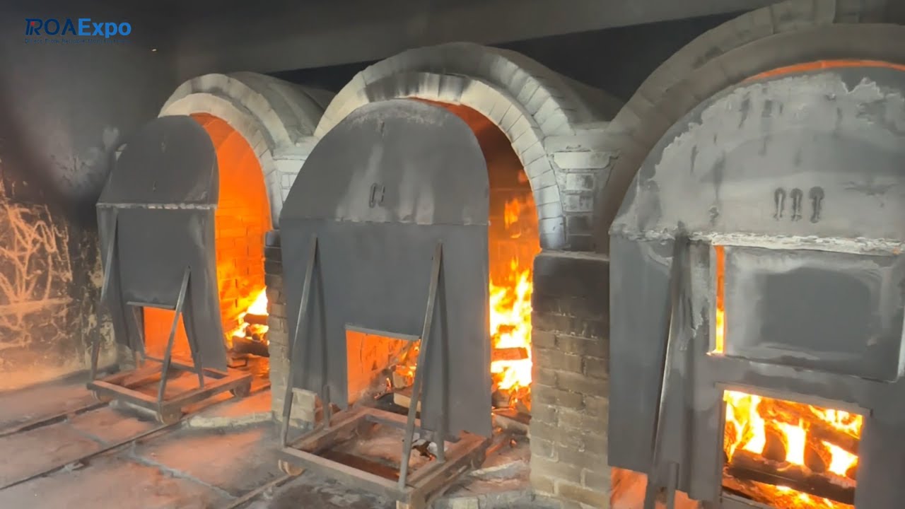 Процесс массового производства бамбуковой соли, обжаренной 9 раз в лессовой печи Sambo ROAExpo