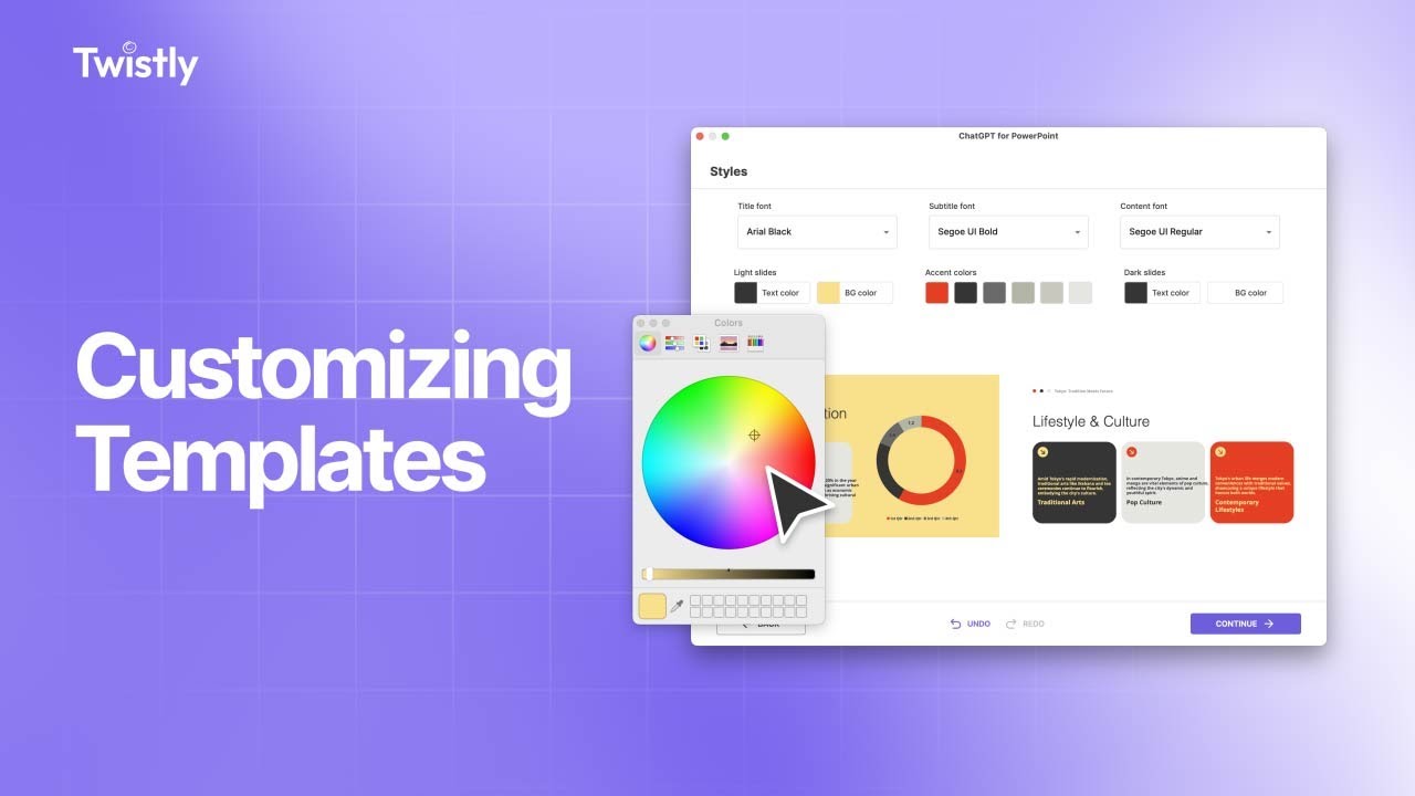 Customize templates for your story with Twistly