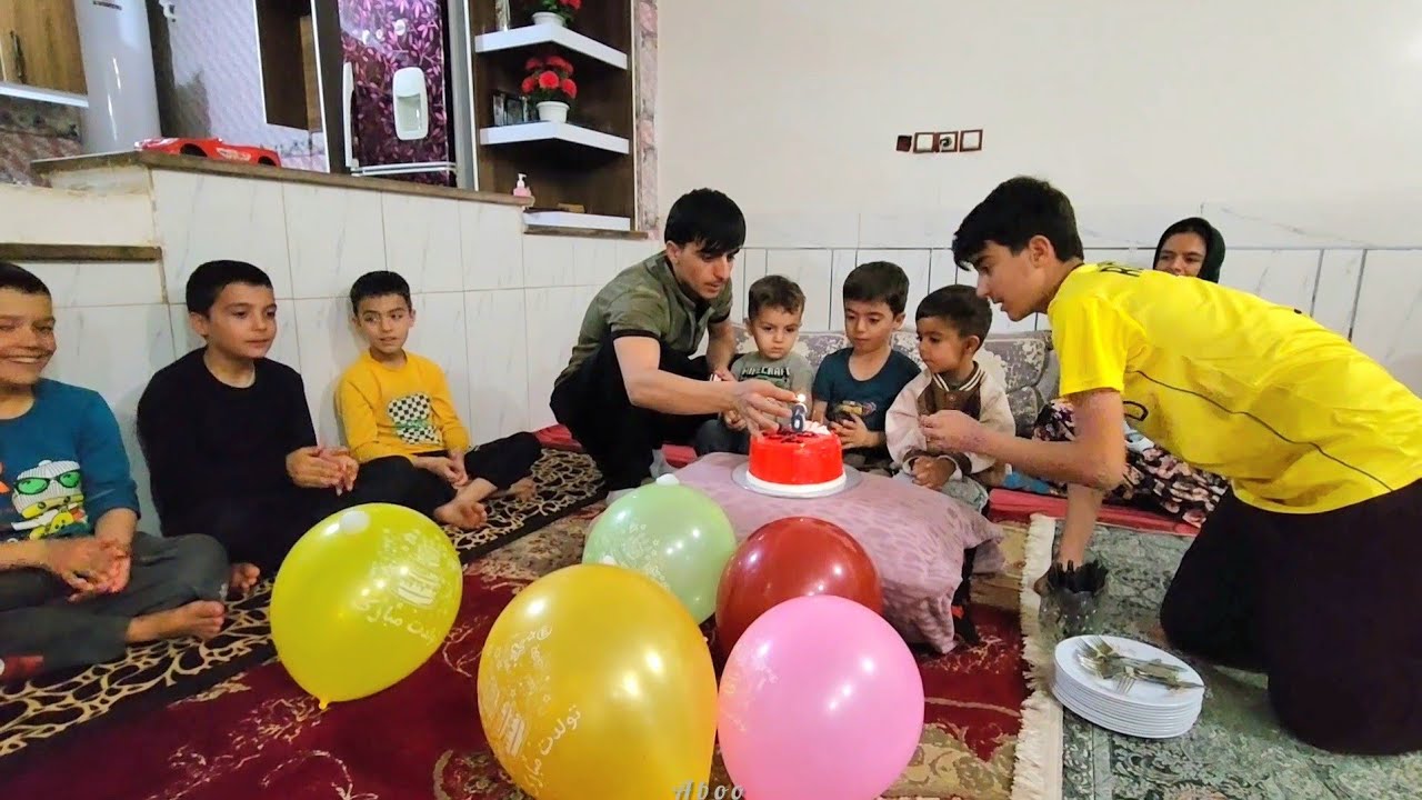 🎊🎂 Sweet surprise for Kasra's birthday celebration by Abu's hands🍫✨