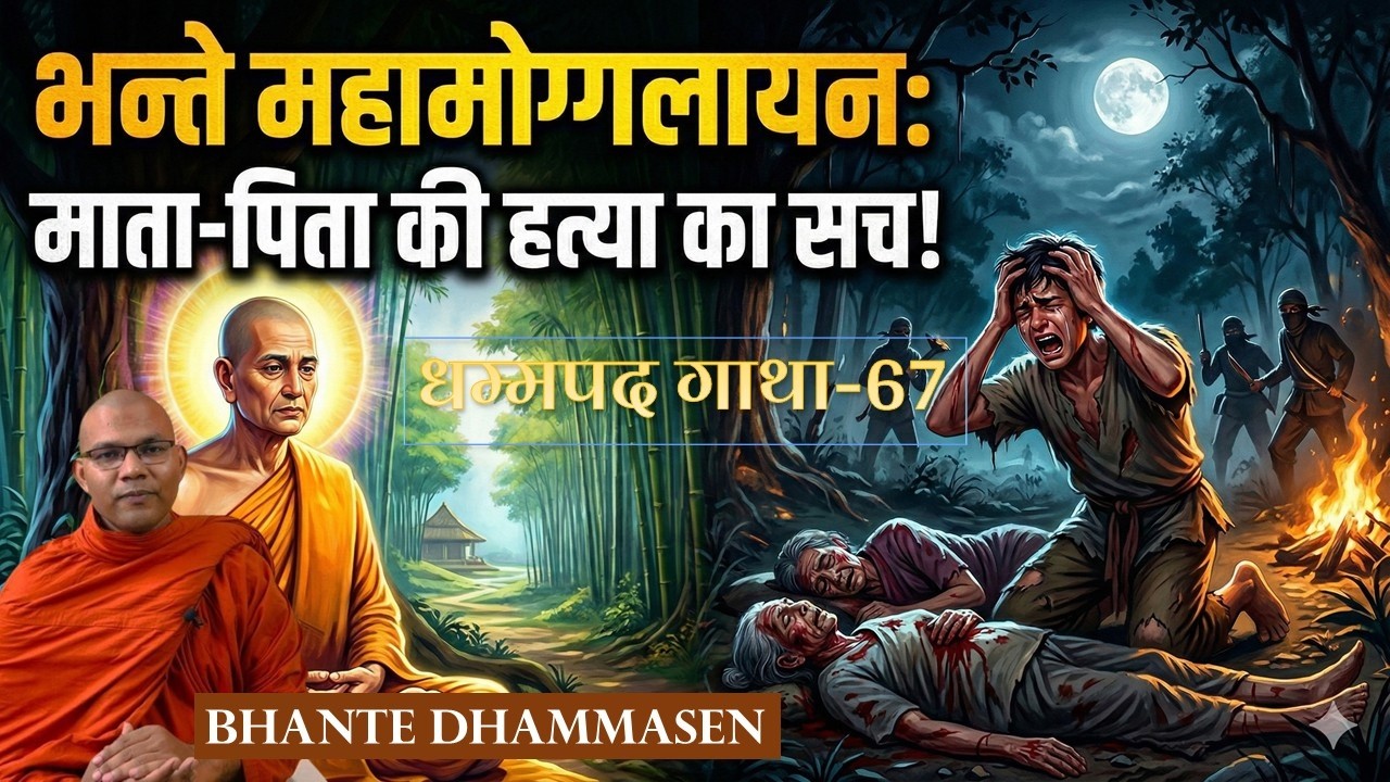 माता-पिता की हत्या। भन्ते महामोग्गलायन जीवन में घटित!  धम्मपद गाथा-67 l Dhammapada  Bhante dhammasen