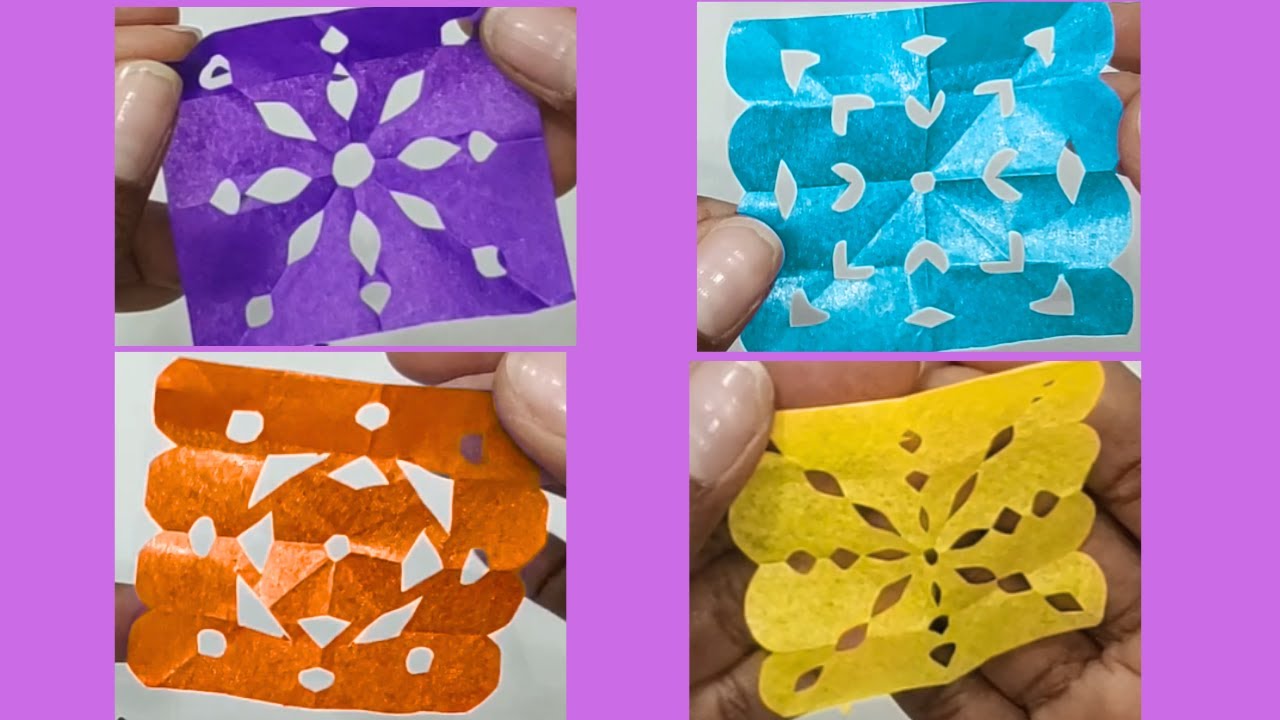 MINI PAPEL PICADO CON PAPEL CHINA PARA DECORAR TU OFRENDA EN ESTE DIA DE MUERTOS