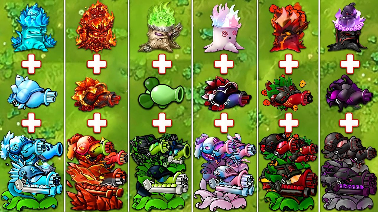 PVZ 1 Fusion 3.6 Challenge!! Team Gatling VS Torchwood Drone VS Obsidian Gargantuar - Who Will Win?
