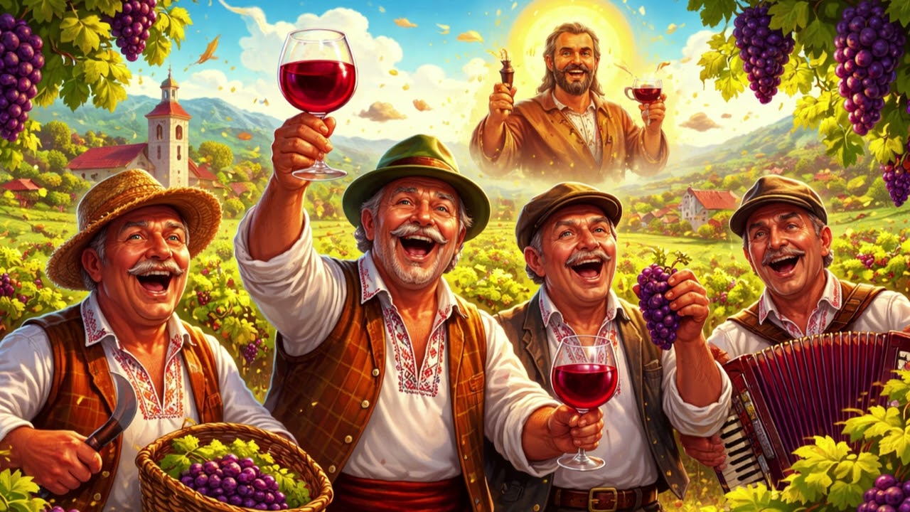 Песен за лозето, виното и веселата банда 🍇 (Трифун Зарезан)