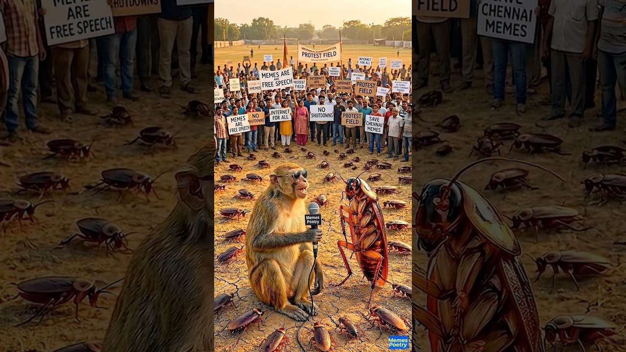 CJP Protest 🙏 #comedy #funny #animals #news #cjp #protest #reels #media