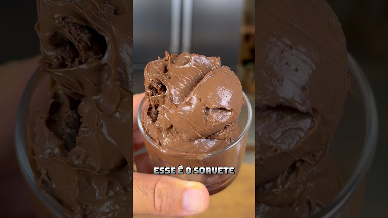 Sorvete de chocolate super cremoso
