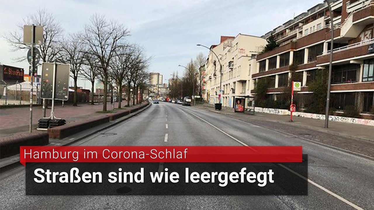 Coronavirus: Hamburg im Corona-Schlaf - Leere Straßen