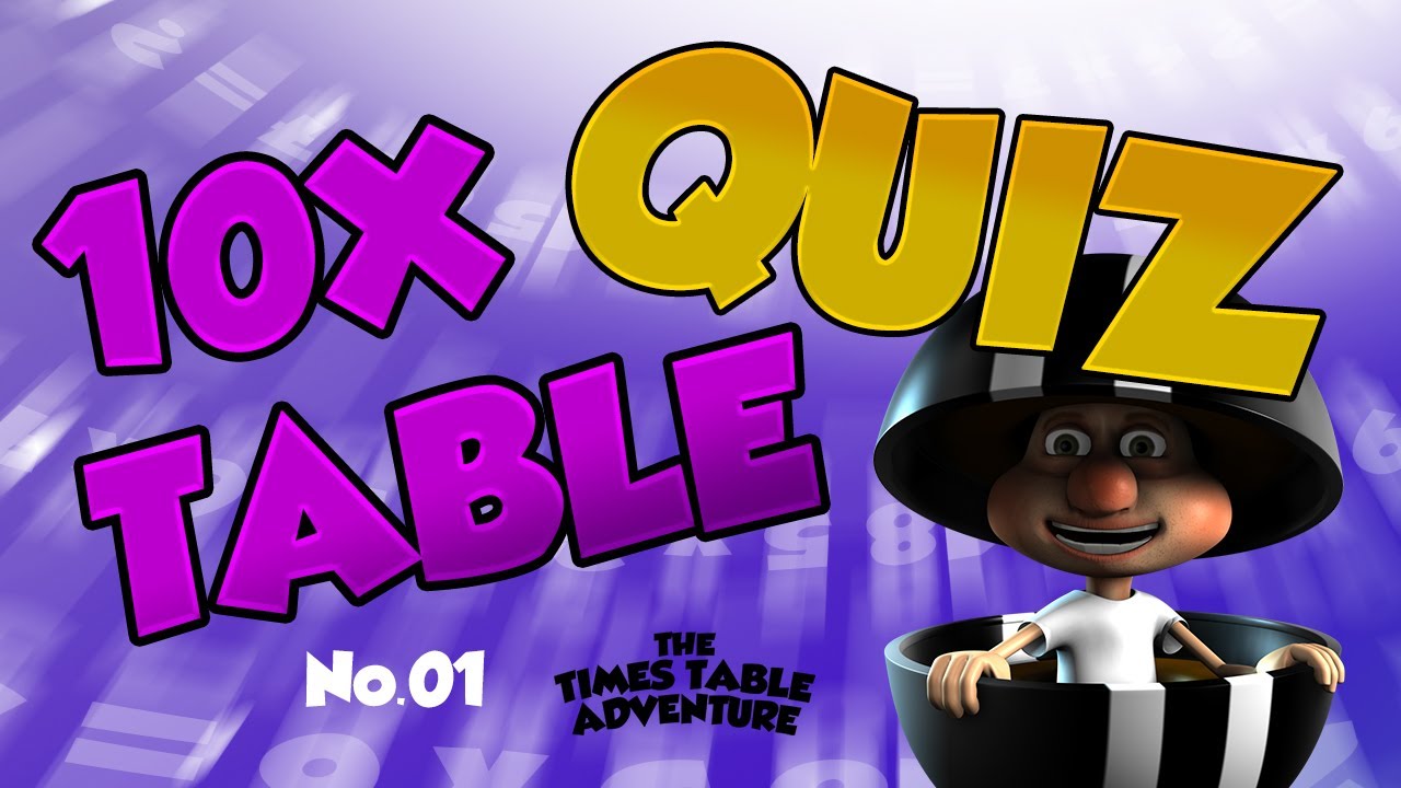 10X TIMES TABLE QUIZ No.01 ¦ Times Table Adventure