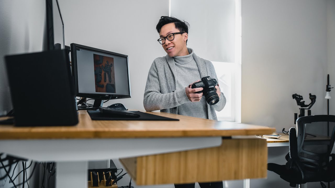 Fully Jarvis Bamboo Standing Desk - AMAZING FOR CONTENT CREATORS!