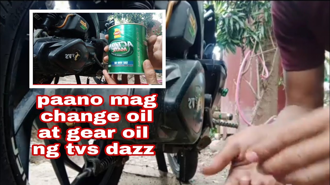 paano mag change oil ng  TVS Dazz 110