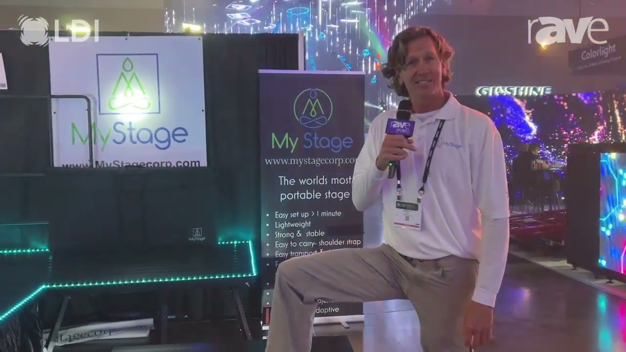 LDI 2023: MyStage Demos Lightweight, Ultra-Strong, Portable Stage with Angled Legs