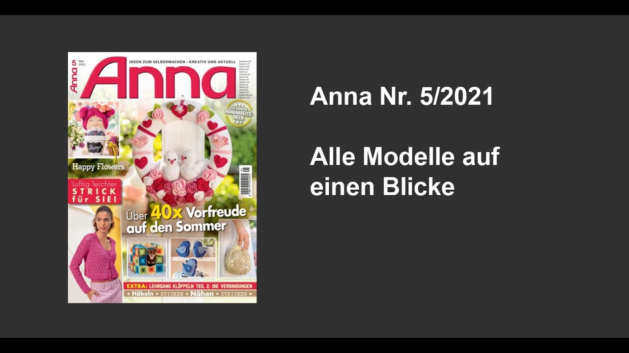Zeitschrift Anna Nr. 5/2021 - Alle Modelle auf einen Blick