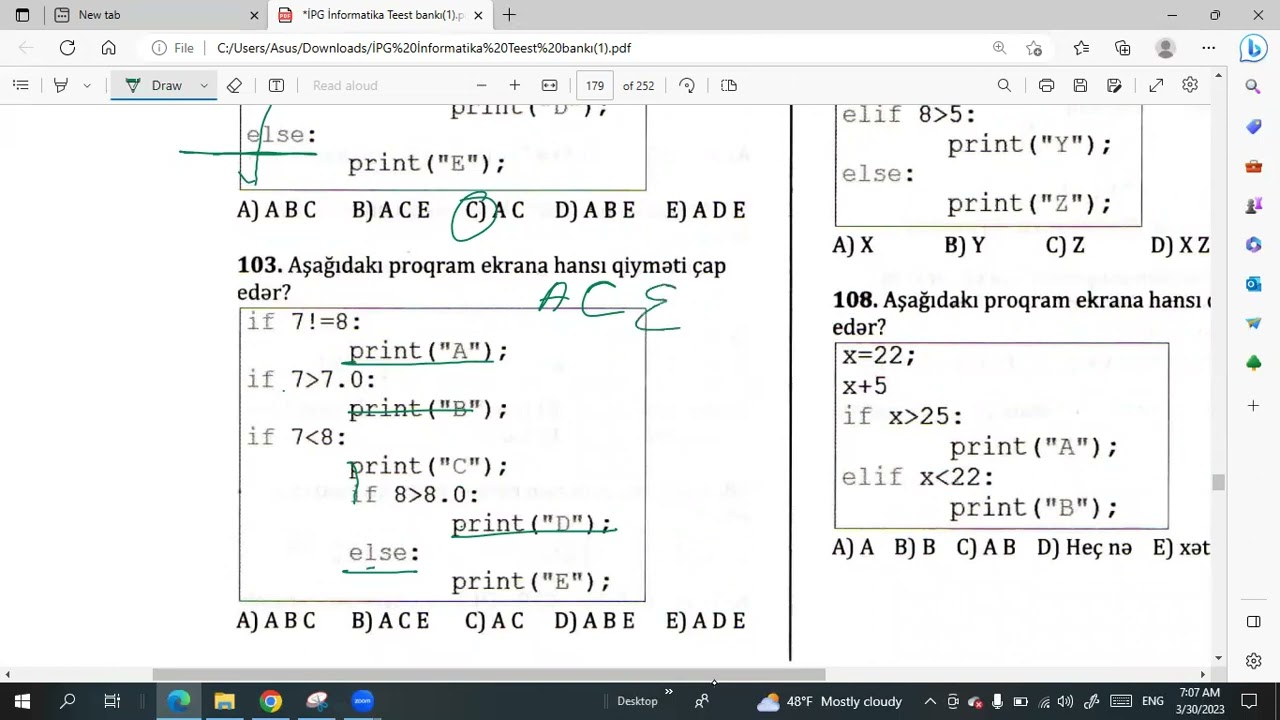Python  IPG test nümunələri (80-145)