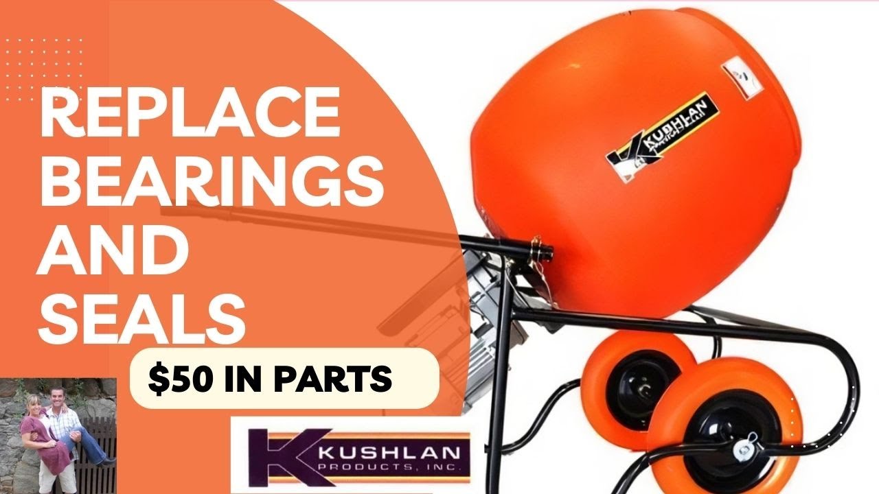 Rebuild Kushlan 600DD Cement Mixer Motor Bearings & Seals for $50 A to Z #how #diy #howto