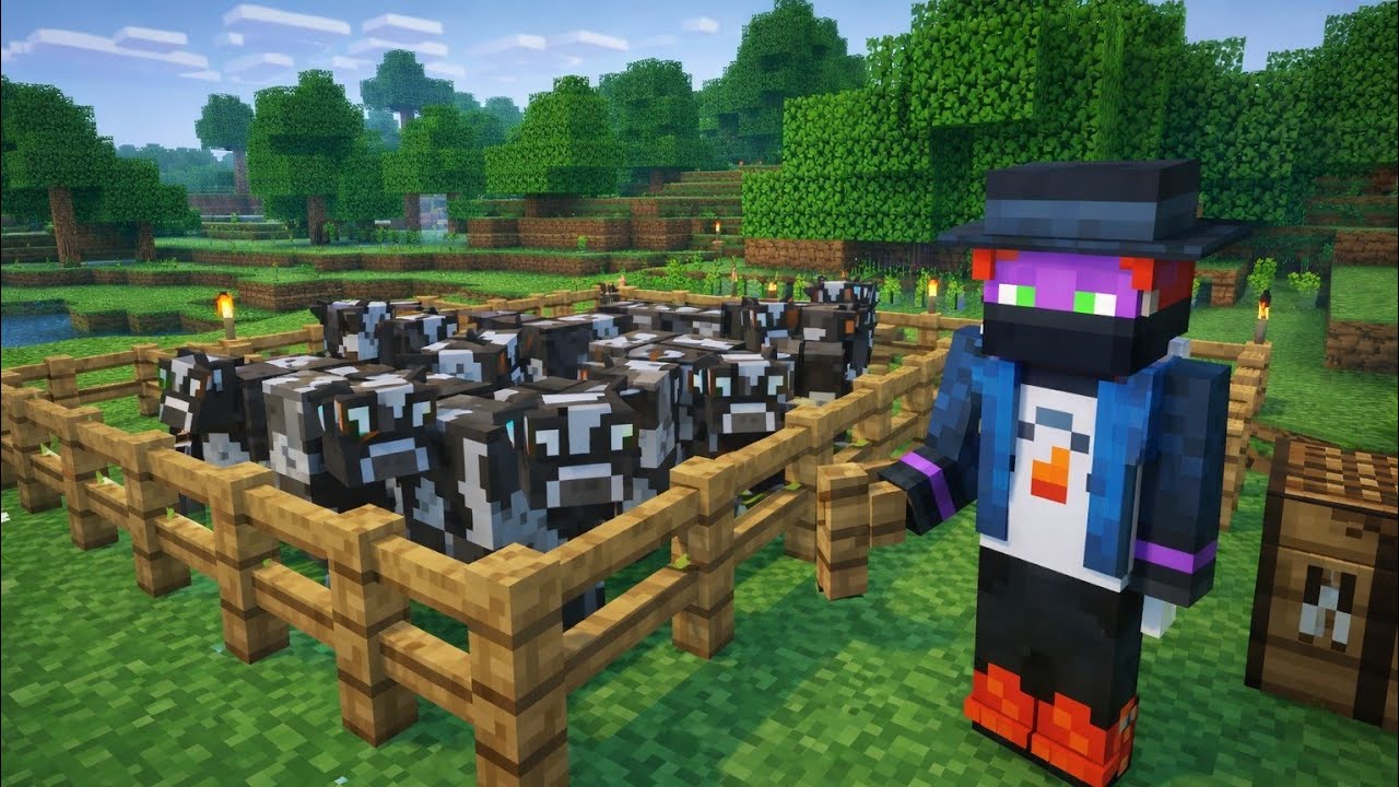 Unsere kuh farm!!!Minecraft fakel 2