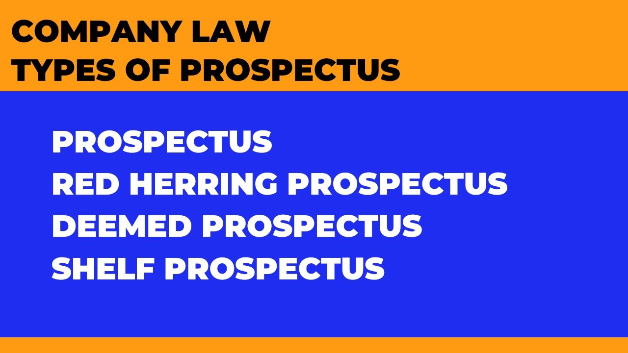 What is Red-herring Prospectus, Shelf Prospectus and Demand Prospectus