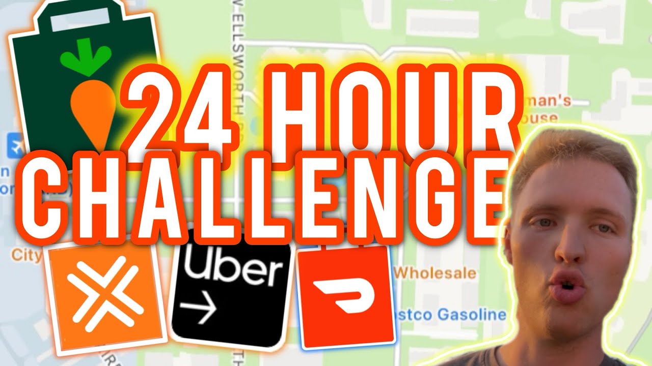 I WORKED FOR 24 HOURS STRAIGHT DOING DELIVERY APPS (DOORDASH, INSTACART, SPARK, UBER EATS, FLEX)$$