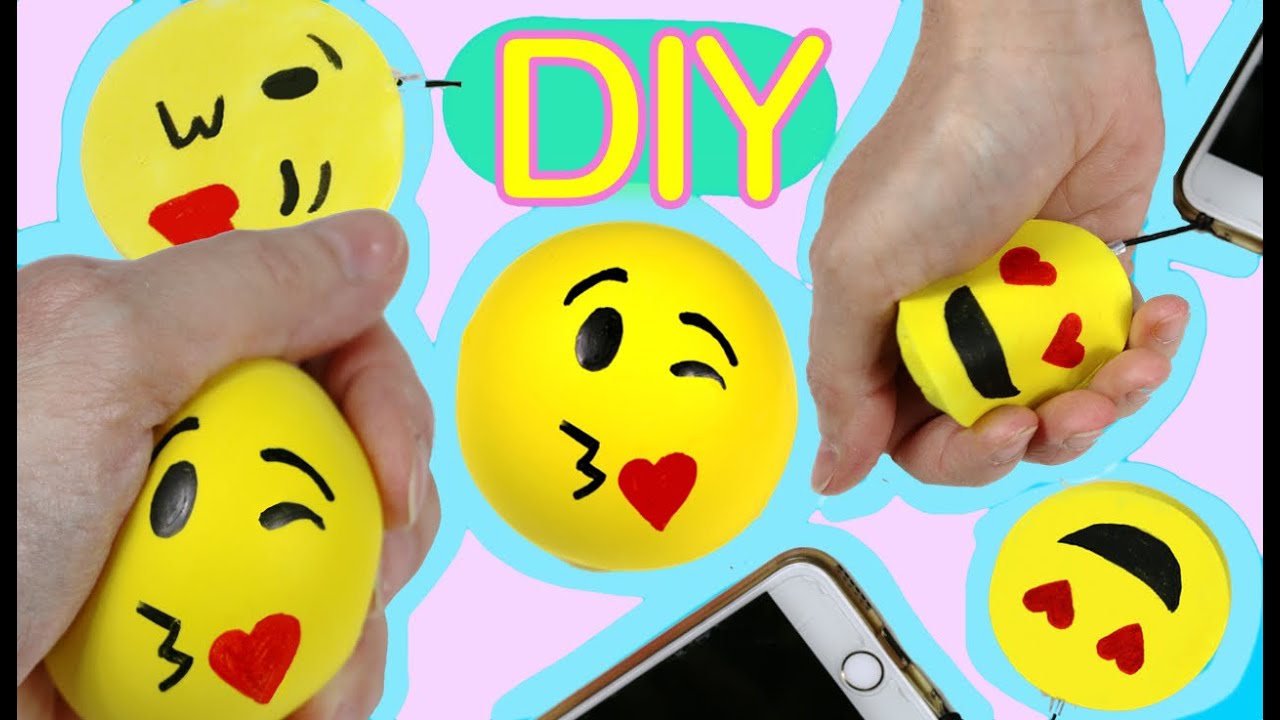 Squishy foam and Stress ball emoji with a balloon | Easy DIY Crafts