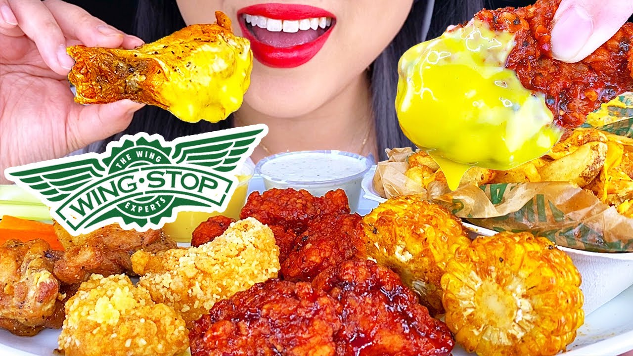 ASMR SPICY FRIED CHICKEN WINGS & VOODOO FRIES PART 2 (WINGSTOP MUKBANG) ASMR Phan