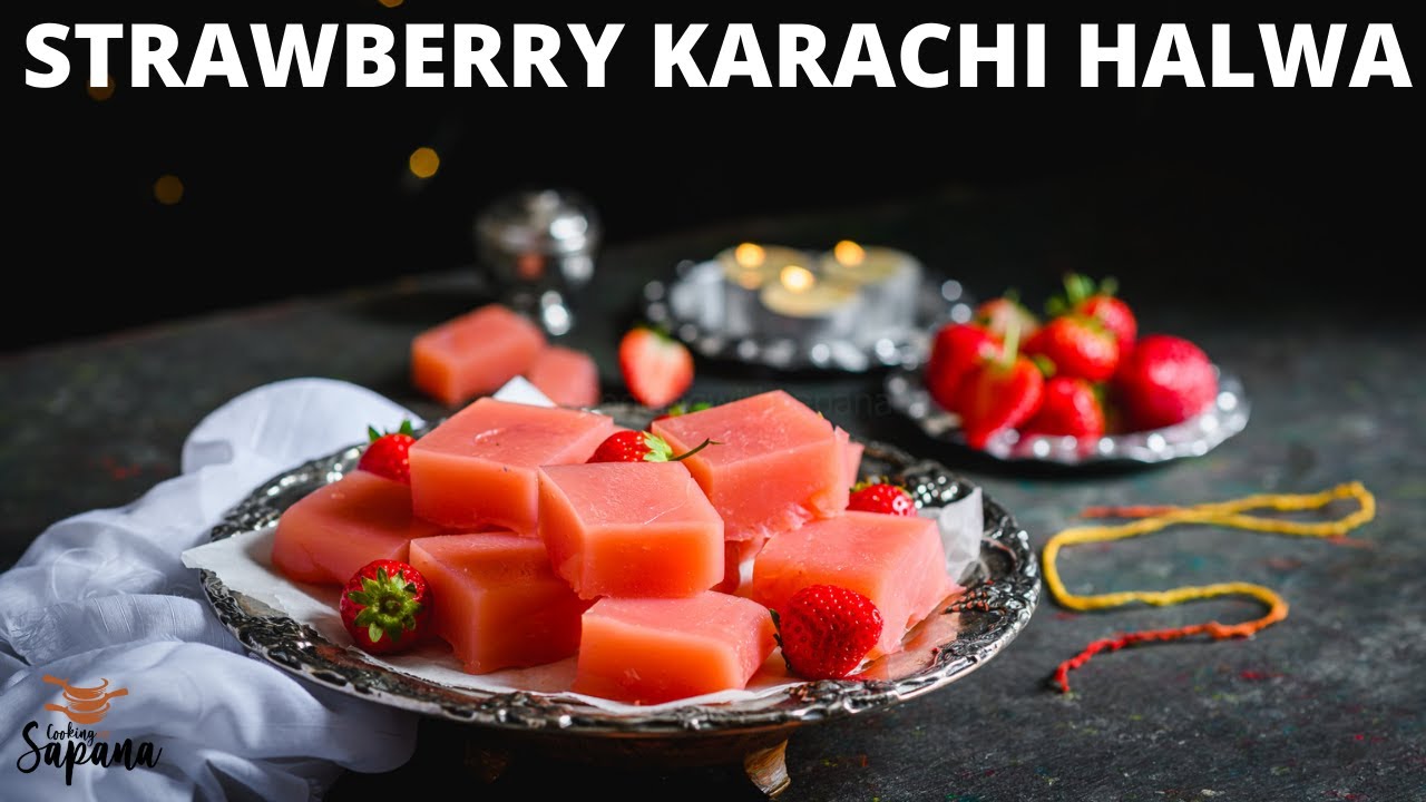 Strawberry Karachi Halwa | Make Bombay Karachi Halwa from Fresh Strawberries | Fresh Fruit halwa