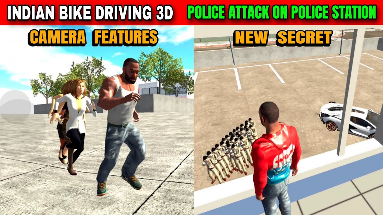 Police Attack On Police station New Secret Camera feature | Funny Gameplay Indian Bikes Driving 3d🤣🤣