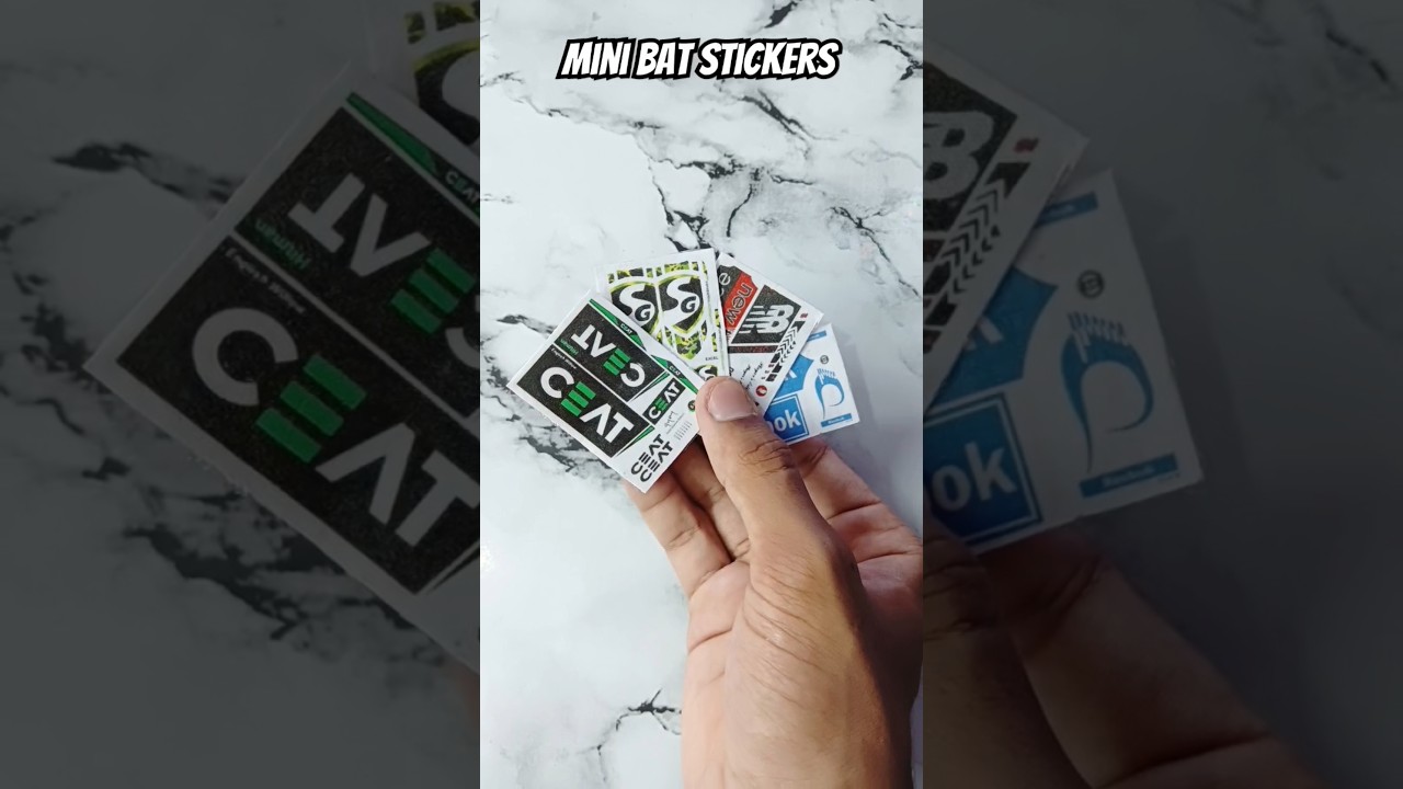Miniature Cricket Bat Stickers Preparing | DIY Shorts