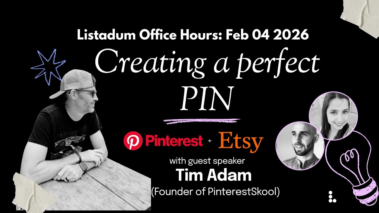 Creating the PERFECT Pin for your ETSY listings with Tim Adam