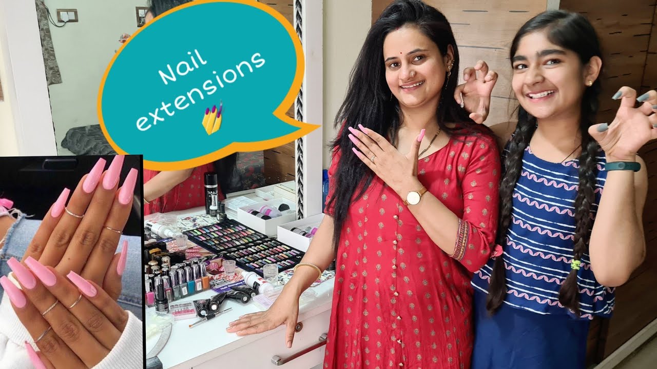 How to do nail extension at home || Snappy girls || The rott ||